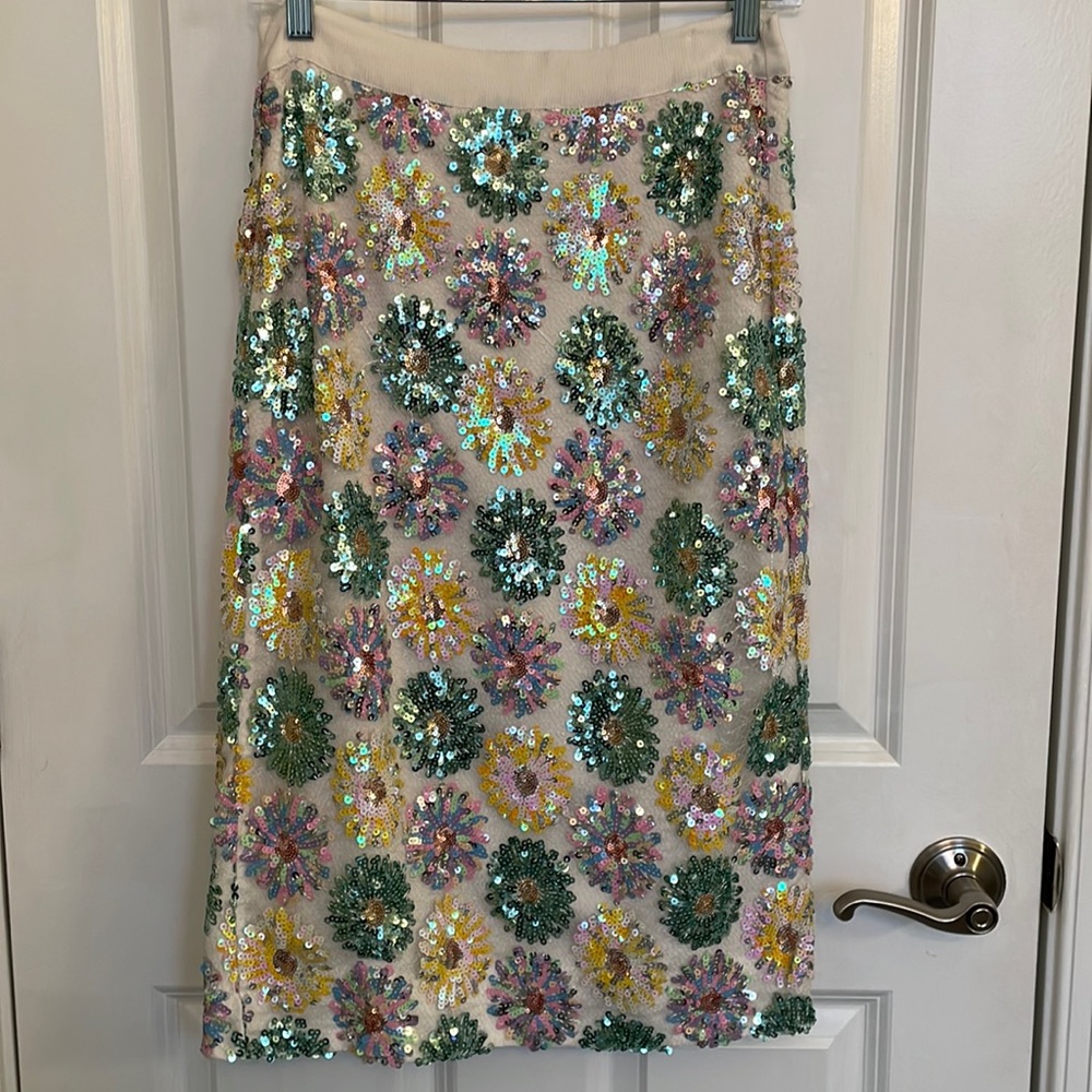 JCrew, size 4, sequined pencil skirt